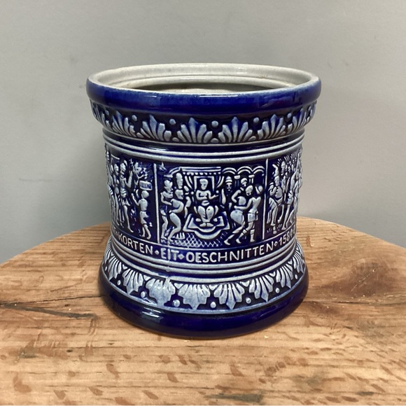 🔵 Vintage - Marzi and Remy Tobacco Jar / Humidor - No Lid - Made In Germany - Picture 4 of 12